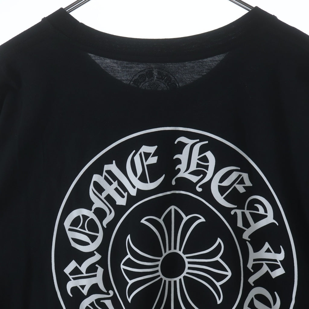 CHROME HEARTS(クロムハーツ) HORSESHOE S/S TEE ホースシュープリント ポケット半袖Tシャツ カットソー ブラック/ホワイト