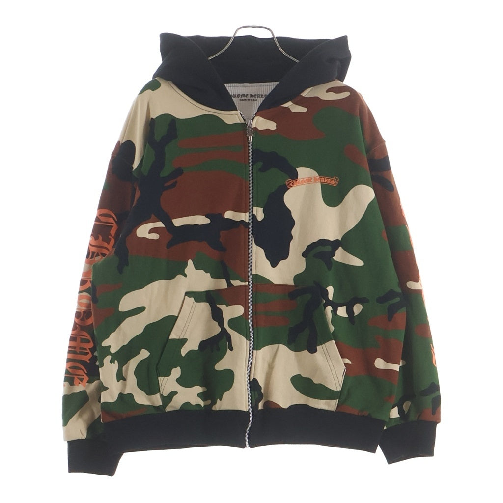CHROME HEARTS(クロムハーツ) ×MATTY BOY 2022SS PPO CAUTION ZIP UP HOODIE マッティボーイ コーション ジップアップフーディ ジップアップパーカー カモフラ