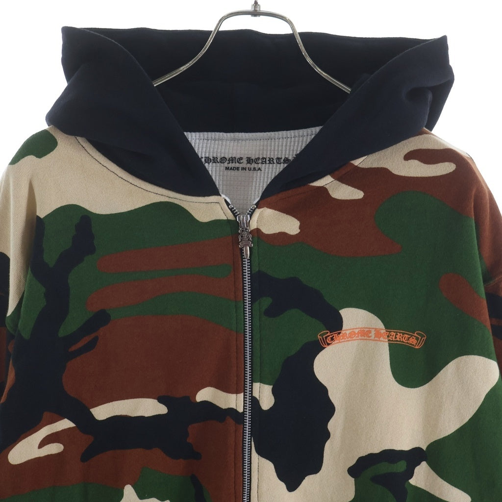 CHROME HEARTS(クロムハーツ) ×MATTY BOY 2022SS PPO CAUTION ZIP UP HOODIE マッティボーイ コーション ジップアップフーディ ジップアップパーカー カモフラ