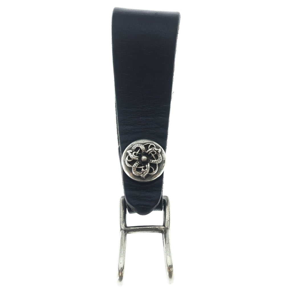 CHROME HEARTS(クロムハーツ) BELT LOOP ケルティックボールボタン レザーベルトループ ブラック