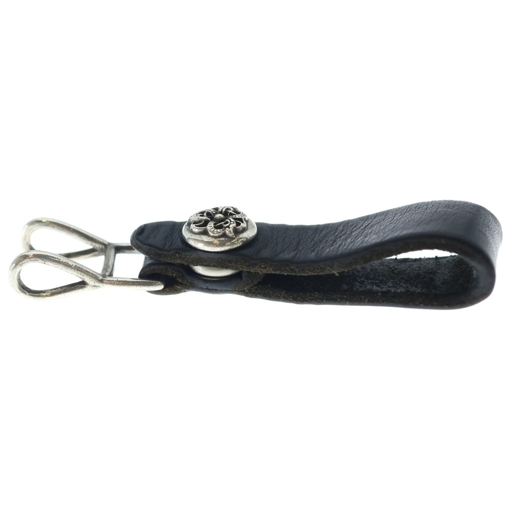 CHROME HEARTS(クロムハーツ) BELT LOOP ケルティックボールボタン レザーベルトループ ブラック