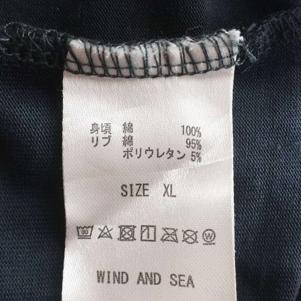 WIND AND SEA(ウィンダンシー) 23SS SEA LOGO L/S Tee フロントプリント タイダイ柄 長袖Tシャツ カットソー ブラック WDS-0-SEA-23-Q3-CS-02