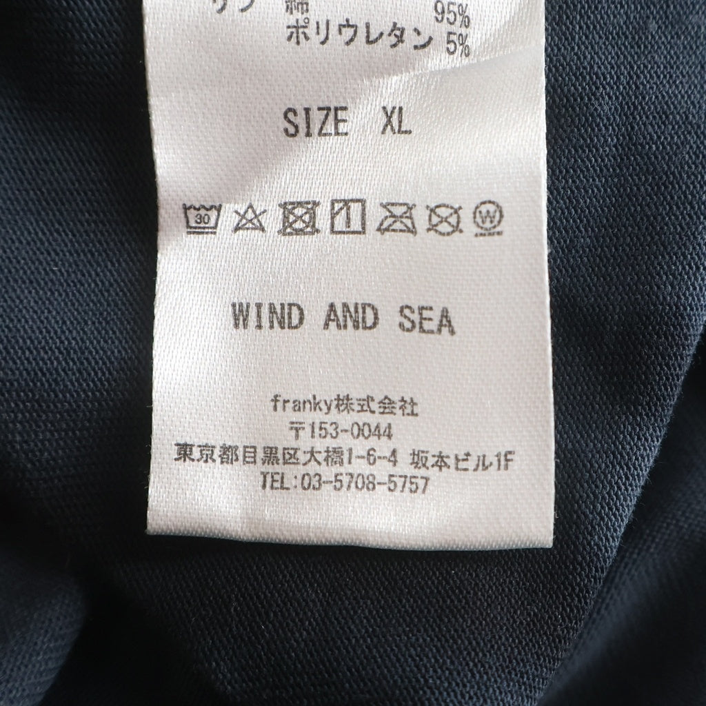 WIND AND SEA(ウィンダンシー) 23SS SEA LOGO L/S Tee フロントプリント タイダイ柄 長袖Tシャツ カットソー ブラック WDS-0-SEA-23-Q3-CS-02
