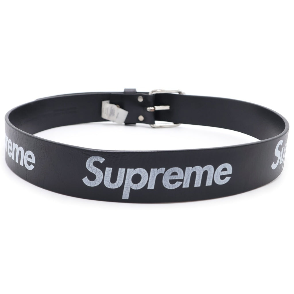 SUPREME(シュプリーム) 23SS Repeat Leather Belt リピート レザーベルト ブラック