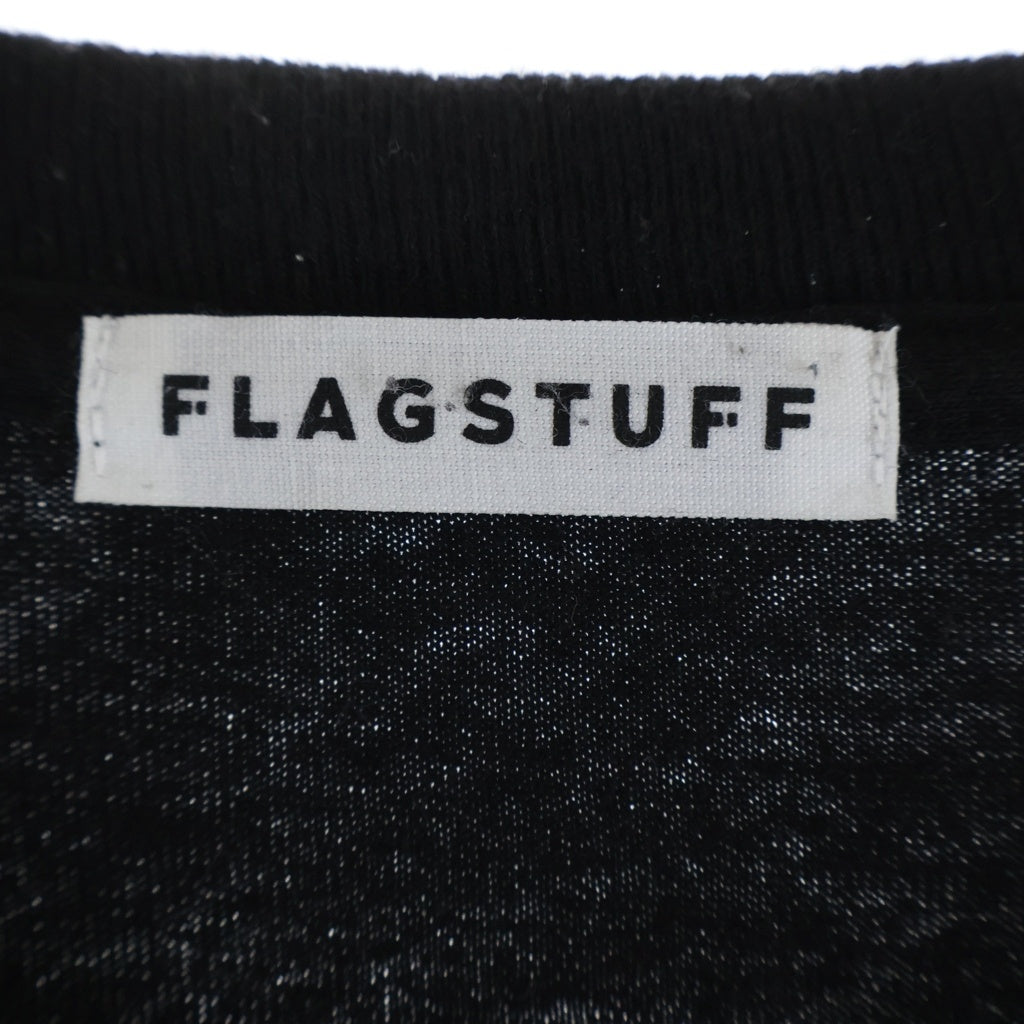 NO BRAND(ノーブランド) FLAGSTUFF フラグスタフ JAWS DONT GO TEE 半袖Tシャツ カットソー ブラック FS1716