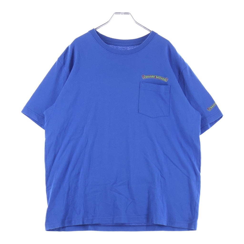 CHROME HEARTS(クロムハーツ) CH T-SHRT 1 バックスクロールラベルロゴバックプリント 半袖Tシャツ カットソー ブルー