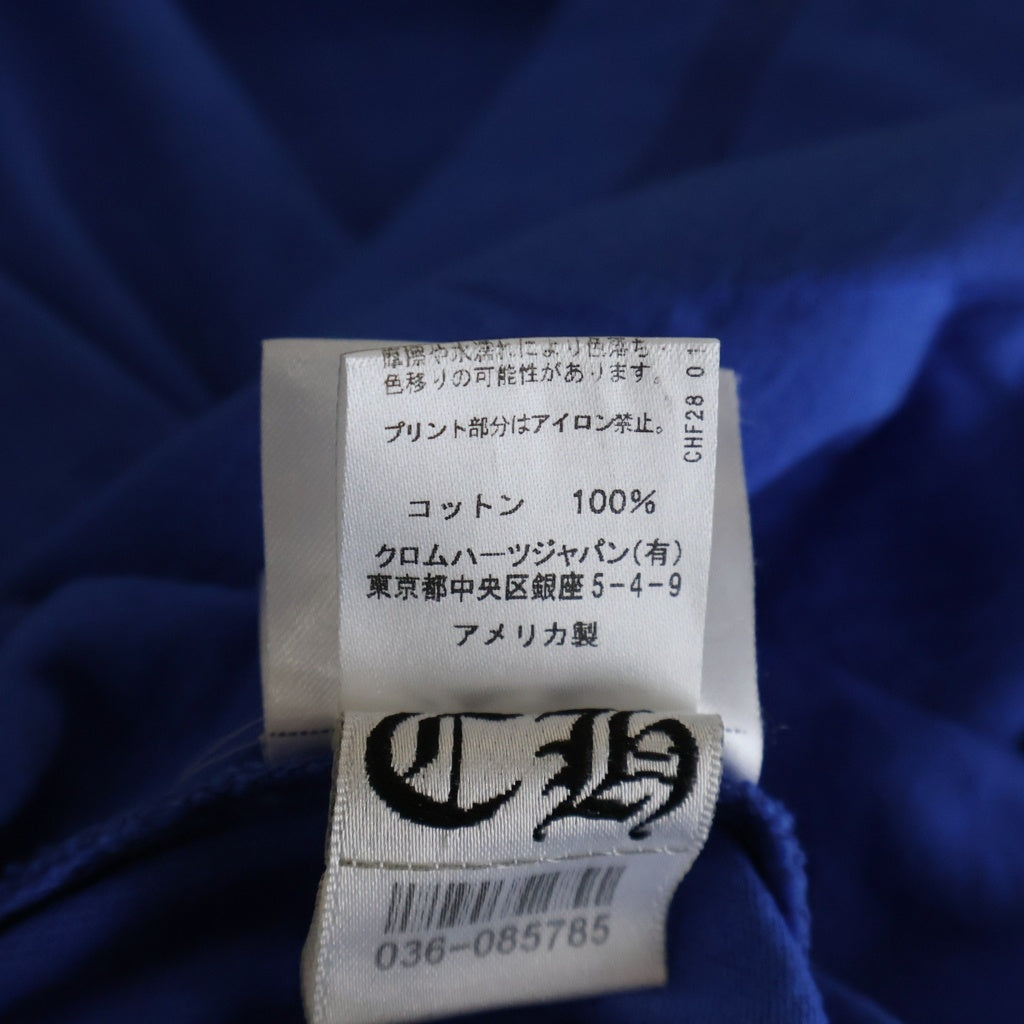 CHROME HEARTS(クロムハーツ) CH T-SHRT 1 バックスクロールラベルロゴバックプリント 半袖Tシャツ カットソー ブルー