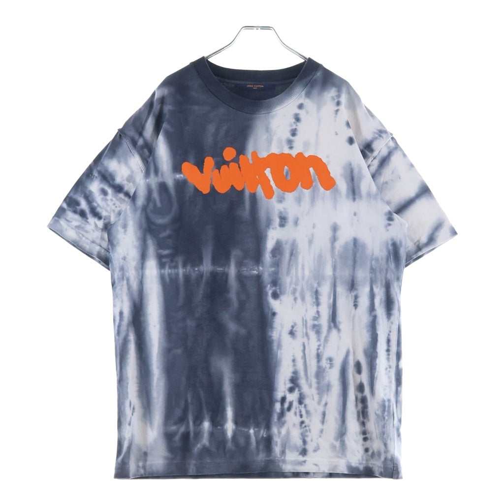 LOUIS VUITTON(ルイヴィトン) 22AW フロントロゴ タイダイ柄 クルーネック 半袖Tシャツ カットソー グレー RM222 NPL HNY87W
