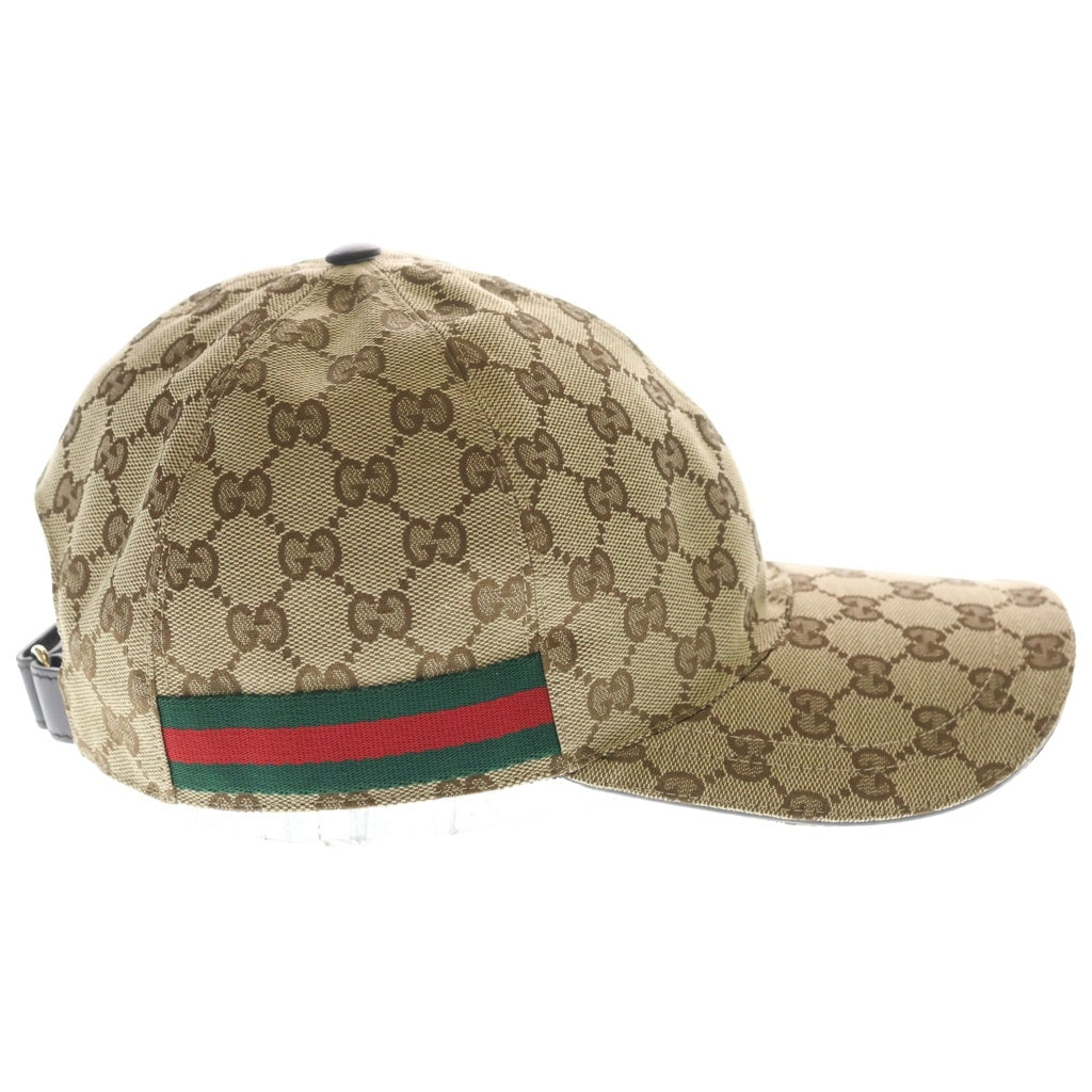 GUCCI(グッチ) GGキャンバス ベースボールキャップ ブラウン 200035