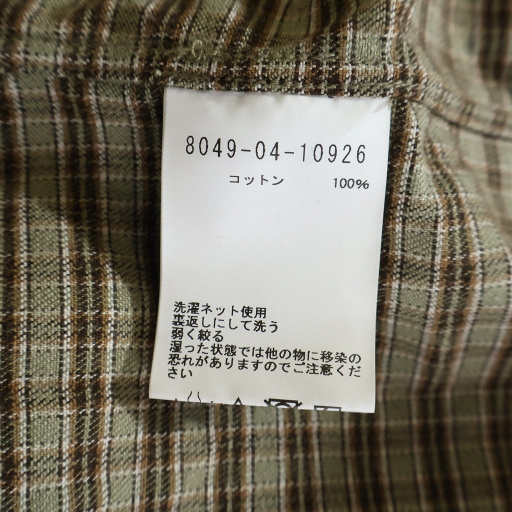 NIGEL CABOURN(ナイジェルケーボン) OX'ED SILVER MASTER MAISON SHIRT NEL CHECK マスターメイソン プルオーバーシャツ ブラウン 8049-04-10926