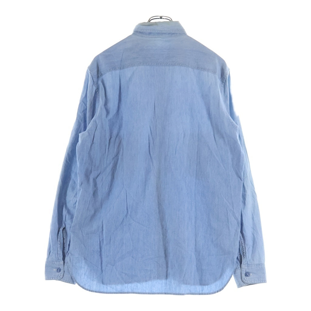 EASTMAN LEATHER CLOTHING(イーストマンレザークロージング) USN CHAMBRAY SHIRT シャンブレーシャツ 長袖シャツ ブルー