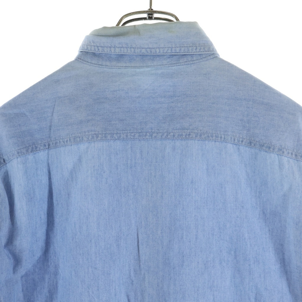 EASTMAN LEATHER CLOTHING(イーストマンレザークロージング) USN CHAMBRAY SHIRT シャンブレーシャツ 長袖シャツ ブルー