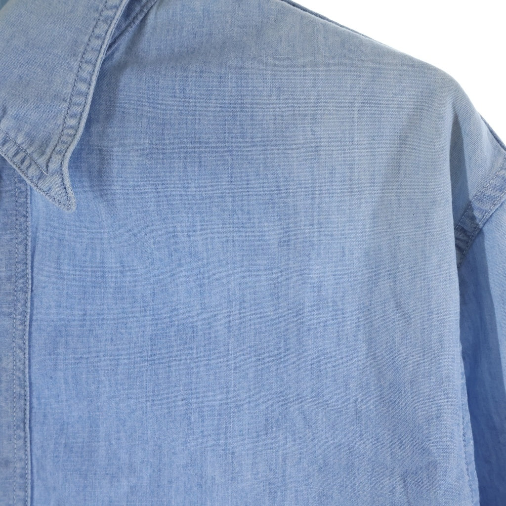 EASTMAN LEATHER CLOTHING(イーストマンレザークロージング) USN CHAMBRAY SHIRT シャンブレーシャツ 長袖シャツ ブルー
