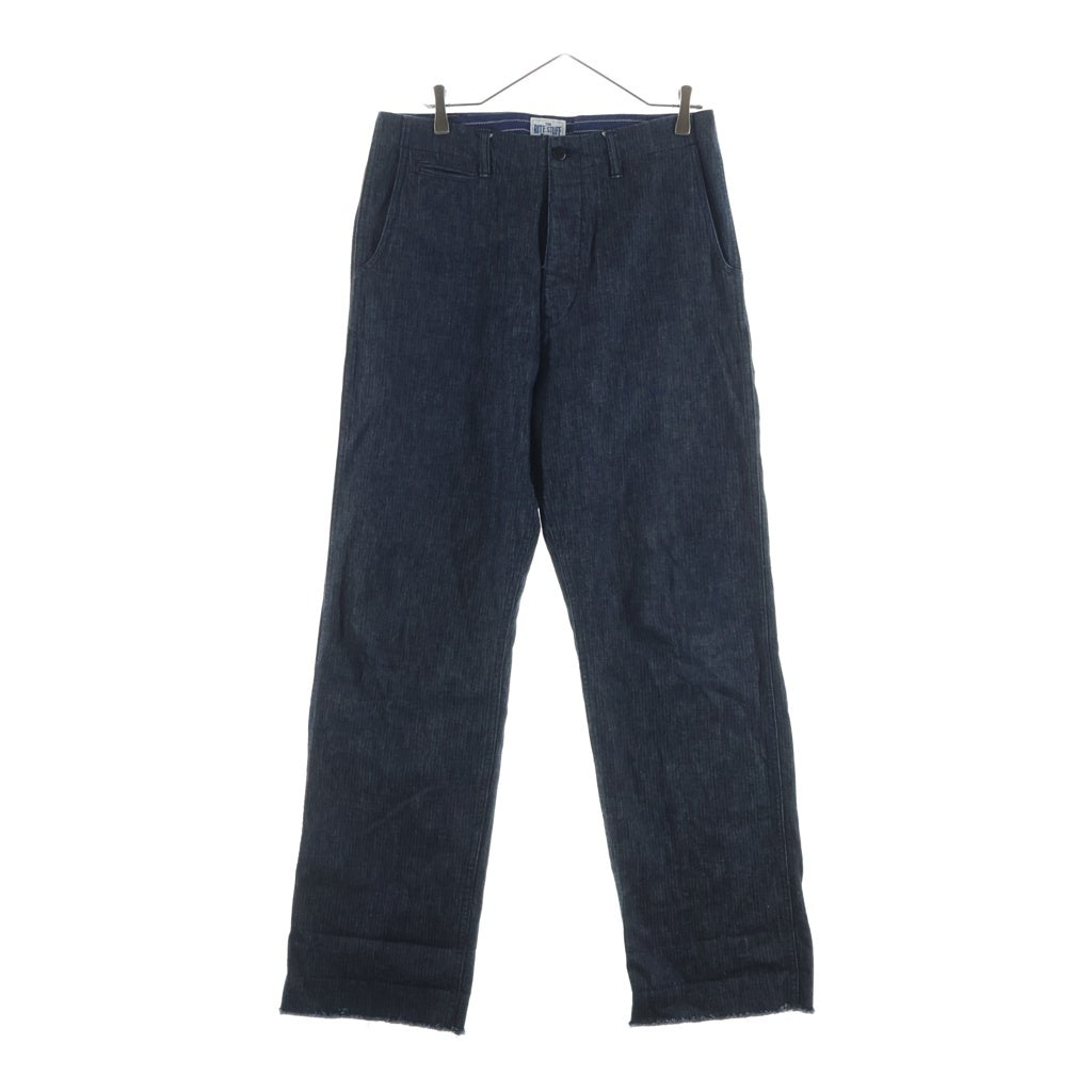 NO BRAND(ノーブランド) 【THE RITE STUFF】 WORK PANTS 10oz DEENIM HERRINGBONE TWILL ワークパンツ 10オンス デニムパンツ ヘリンボーン ツイル インディゴ
