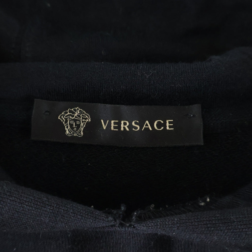 VERSACE(ヴェルサーチ) Barok Medusa バロック柄 メデューサ プルオーバーパーカー フーディー ブラック/イエロー A81934