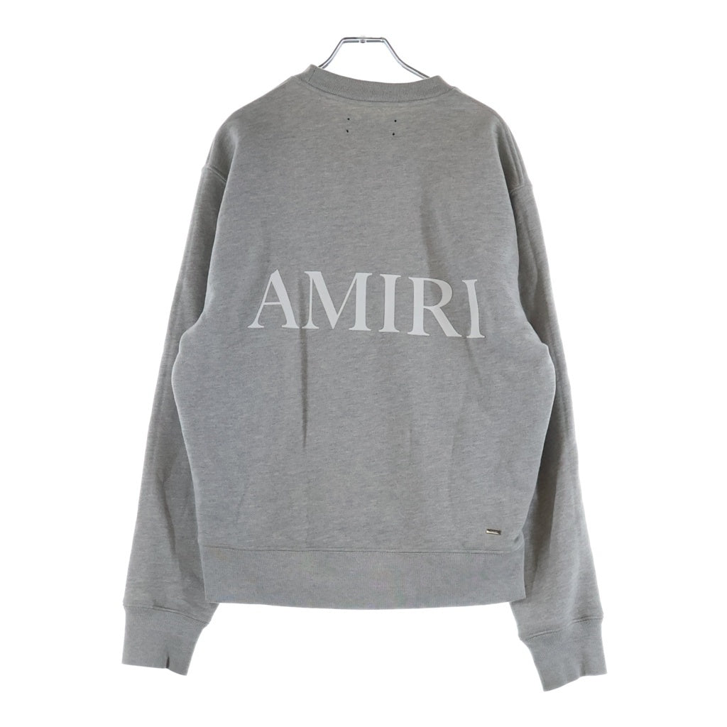 AMIRI(アミリ) MA CORE LOGO フロントロゴプリント クルーネック 長袖スウェット トレーナー グレー SRAMJYCW1038SMRBC00