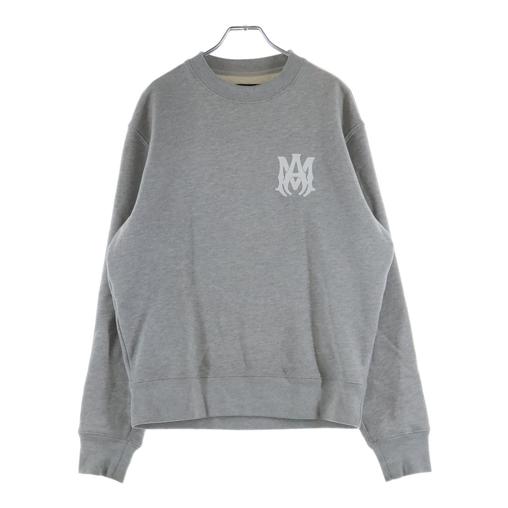 AMIRI(アミリ) MA CORE LOGO フロントロゴプリント クルーネック 長袖スウェット トレーナー グレー SRAMJYCW1038SMRBC00