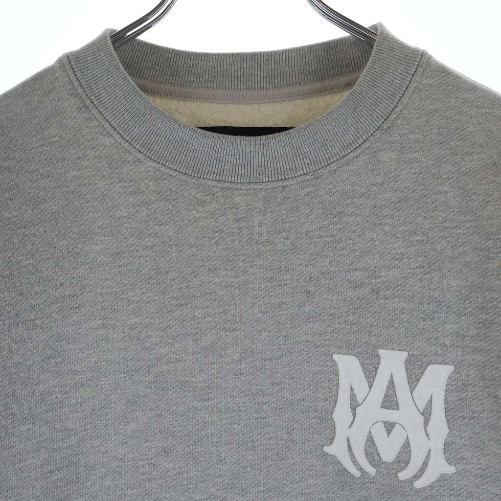 AMIRI(アミリ) MA CORE LOGO フロントロゴプリント クルーネック 長袖スウェット トレーナー グレー SRAMJYCW1038SMRBC00