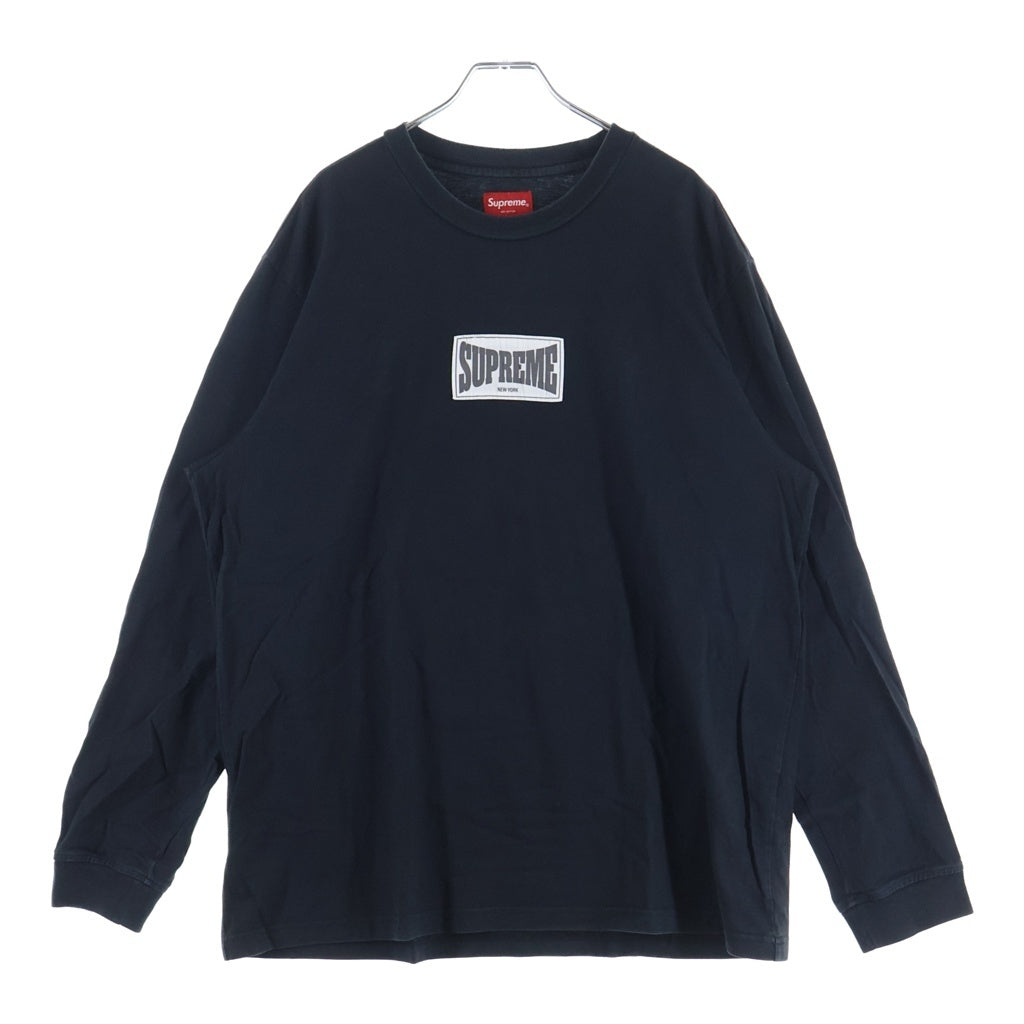 SUPREME(シュプリーム) 23AW WOVEN LABEL ウーブンレーベル 長袖カットソー ブラック