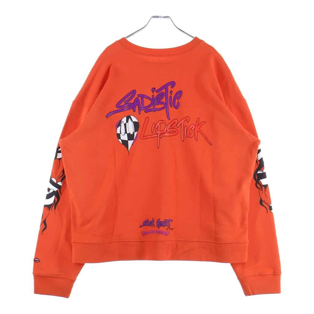 CHROME HEARTS(クロムハーツ) 23SS×MATTY BOY SPARK THE HEART SWTSHRT マッティボーイ プロスパーク ザ ハート プリントクルーネックスウェットトレーナー