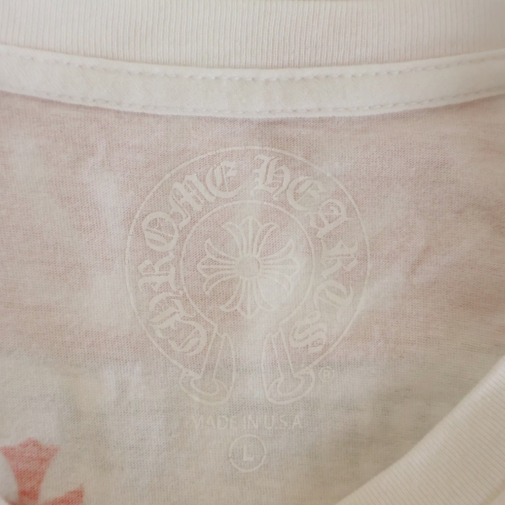 CHROME HEARTS(クロムハーツ) ホノルル限定バックスクロールロゴロングスリーブTシャツ 長袖カットソー ロンT 胸ポケット ホワイト