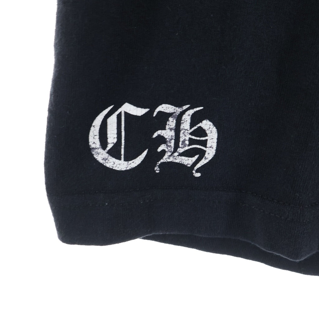 CHROME HEARTS(クロムハーツ) OLD SCROLL LABEL T-SHIRT オールド スクロールラベルプリント クルーネックポケット半袖Tシャツ ブラック