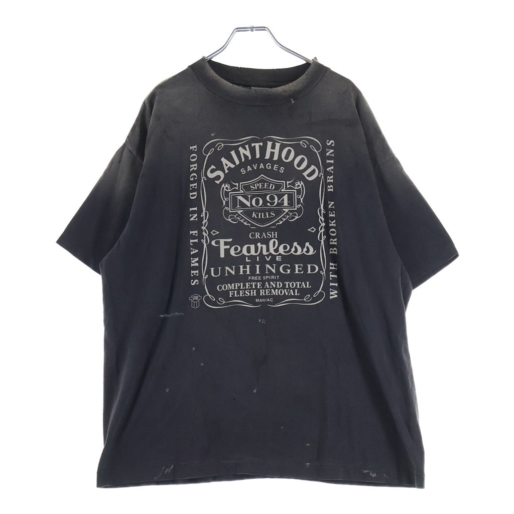 SAINT MICHAEL(セントマイケル) 25SS×NEIGHBORHOOD S/S TEE SM-HR3-0000-C70 ネイバーフッド クルーネック半袖Tシャツ カットソー チャコールグレー