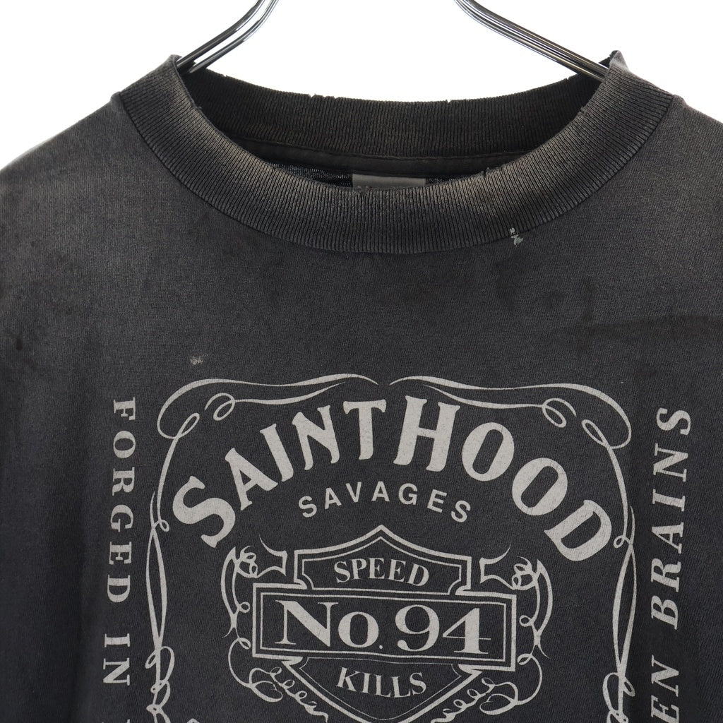 SAINT MICHAEL(セントマイケル) 25SS×NEIGHBORHOOD S/S TEE SM-HR3-0000-C70 ネイバーフッド クルーネック半袖Tシャツ カットソー チャコールグレー