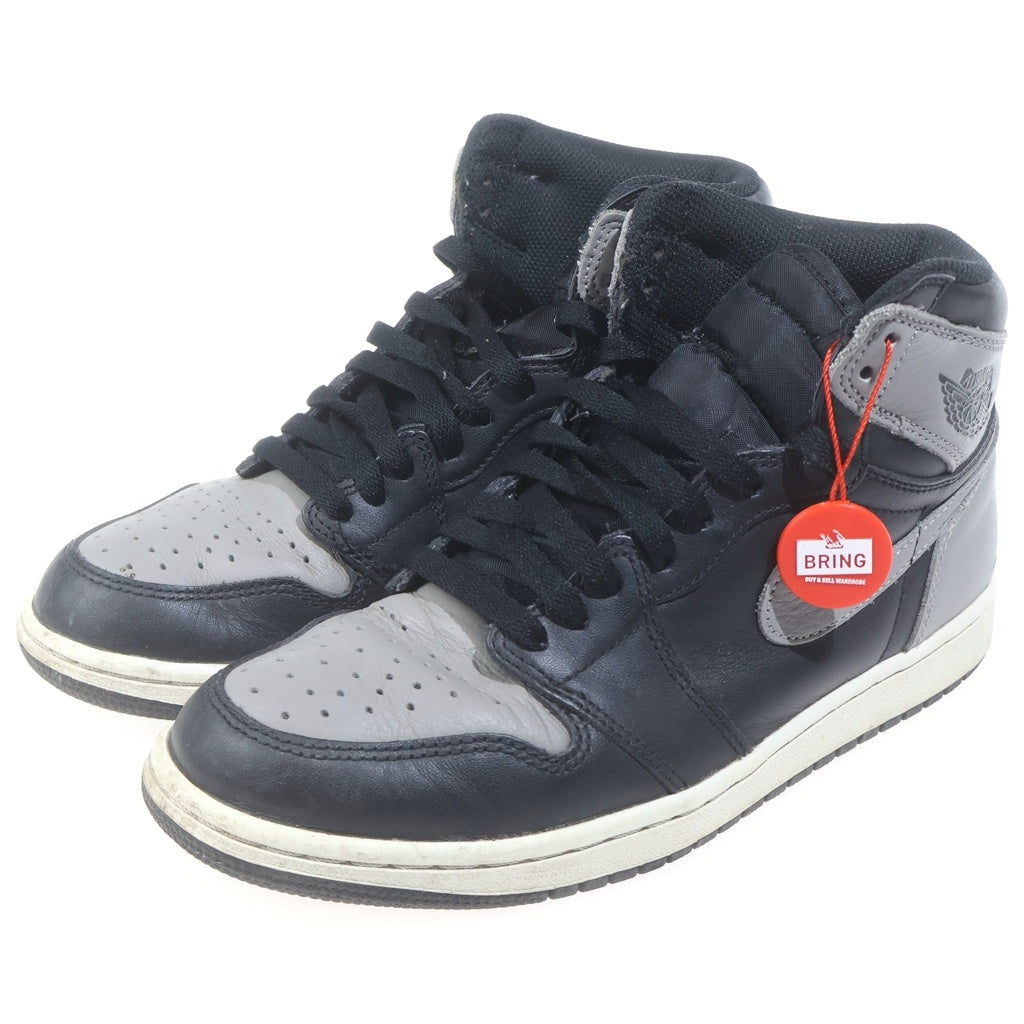 NIKE(ナイキ) AIR JORDAN 1 RETRO HIGH OG SHADOW エアジョーダン1 シャドー ハイカットスニーカー ブラック/グレー US8/26cm 555088-013