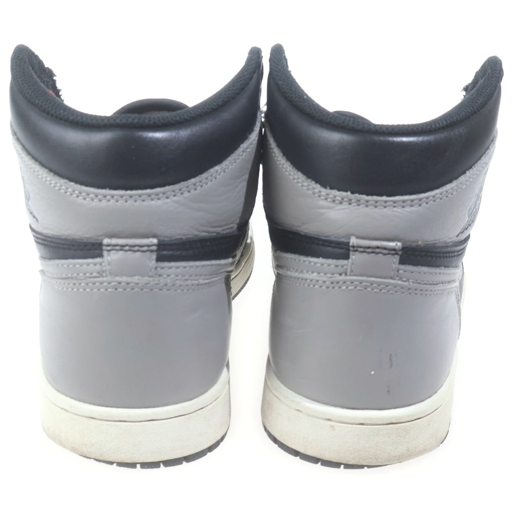 NIKE(ナイキ) AIR JORDAN 1 RETRO HIGH OG SHADOW エアジョーダン1 シャドー ハイカットスニーカー ブラック/グレー US8/26cm 555088-013