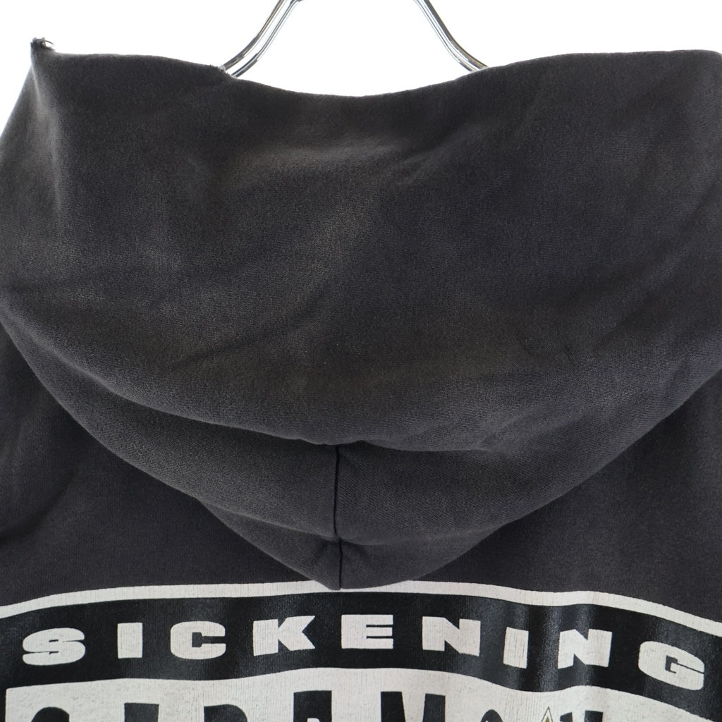 SAINT MICHAEL(セントマイケル) 24AW × DENIM TEARS デニムティアーズ ダメージ加工 スウェット プルオーバーパーカー グレー SM-YS1-0000-C46