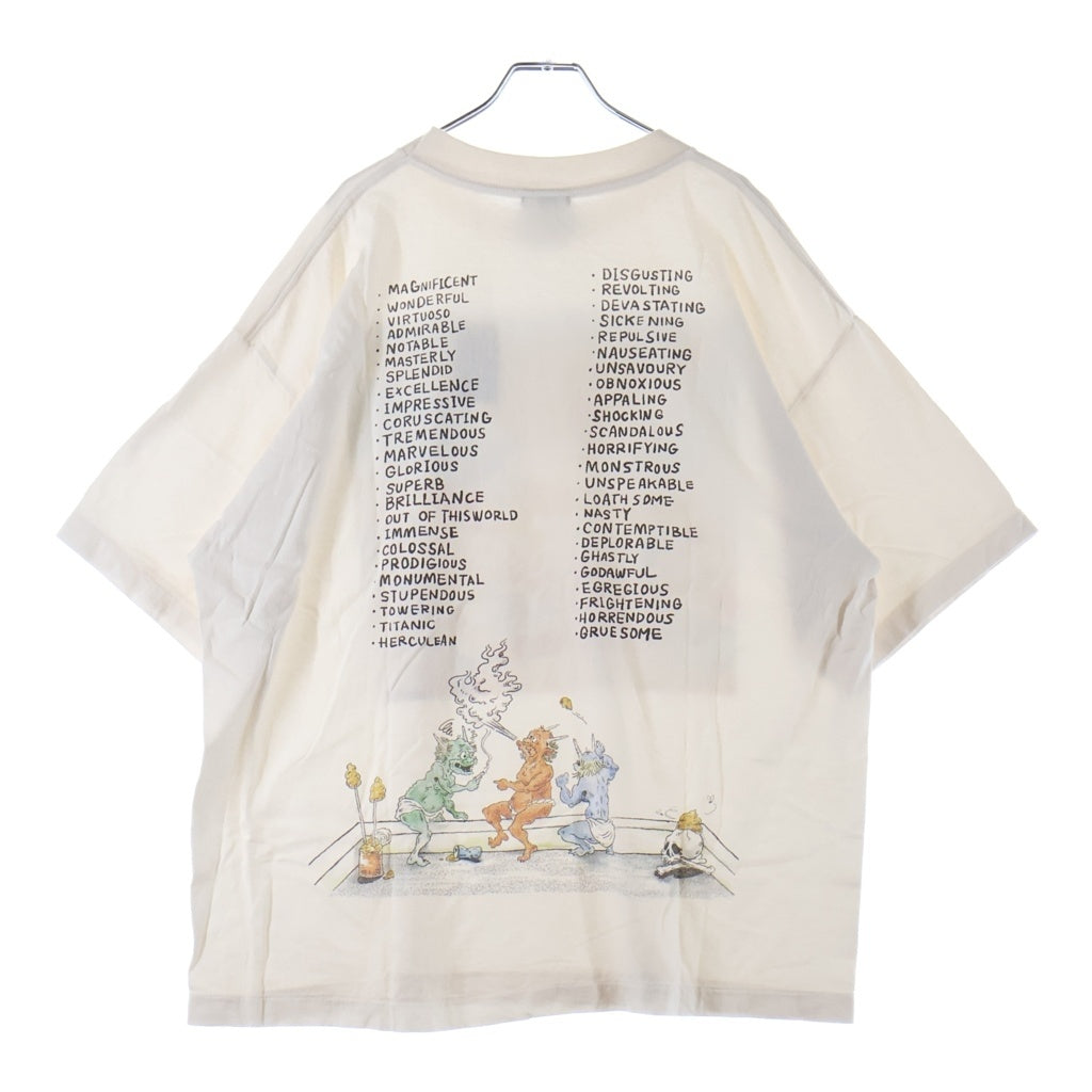 SAINT MICHAEL(セントマイケル) 26SS SAINT WET SS T-SHIRT プリントTシャツ 半袖 カットソー ホワイト SM-MK8-0000-016