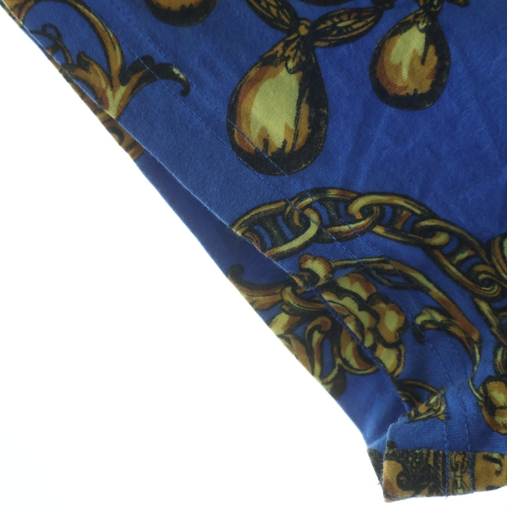 VERSACE JEANS COUTURE(ヴェルサーチジーンズクチュール) クルーネック Tシャツ 半袖 カットソー ブルー 71GAH6S0ーJS015
