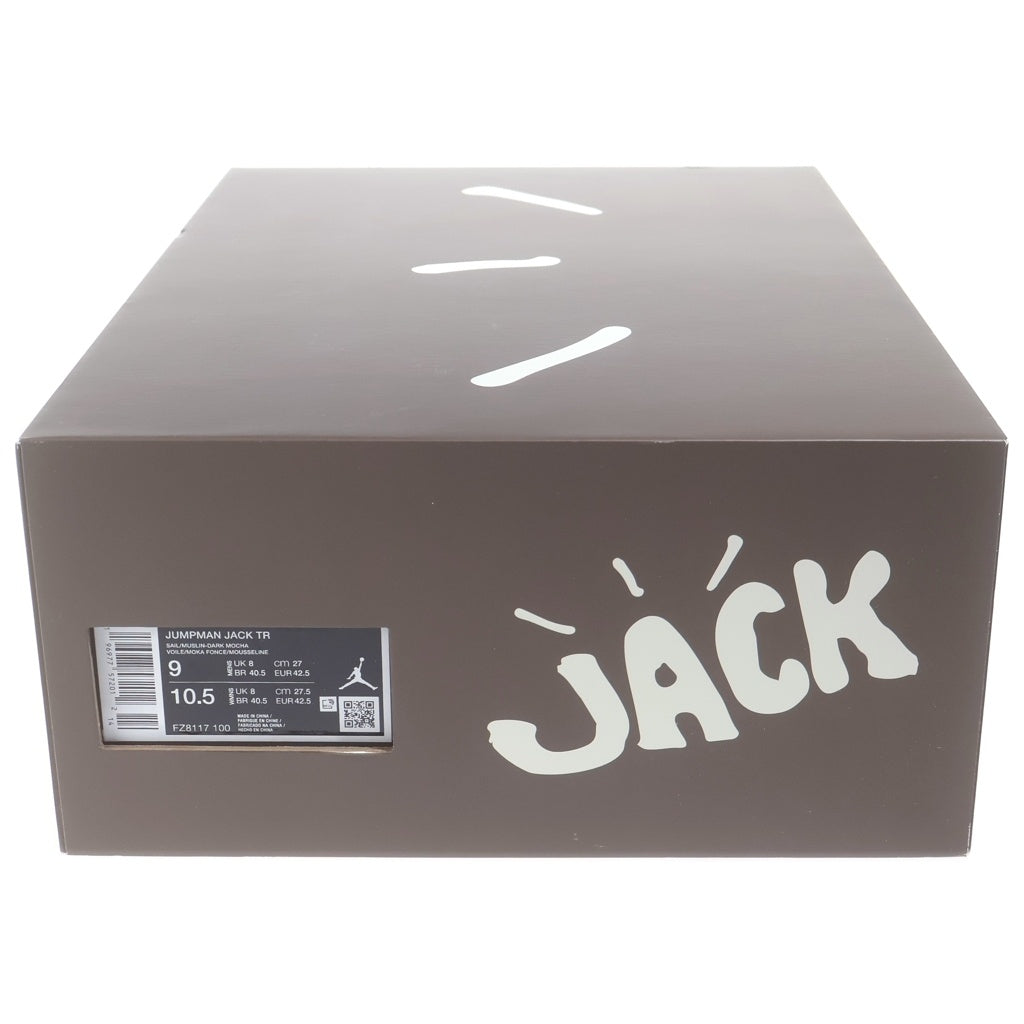 NIKE(ナイキ) ×TRAVIS SCOTT JORDAN JUMPMAN JACK トラヴィススコット ジョーダン ジャンプマン ローカットスニーカー ホワイト/ブラウン US9/27.0cm FZ8117‐100