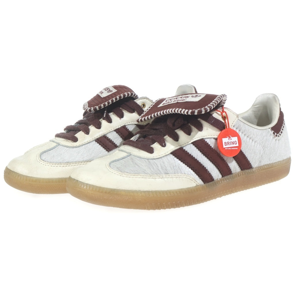 adidas(アディダス) 23AW ×Wales Bonner Samba Pony Tonal Low ウェールズボナー サンバ ポニートーナル ローカットスニーカー ベージュ/ブラウン US8.5/26.5cm IE0586