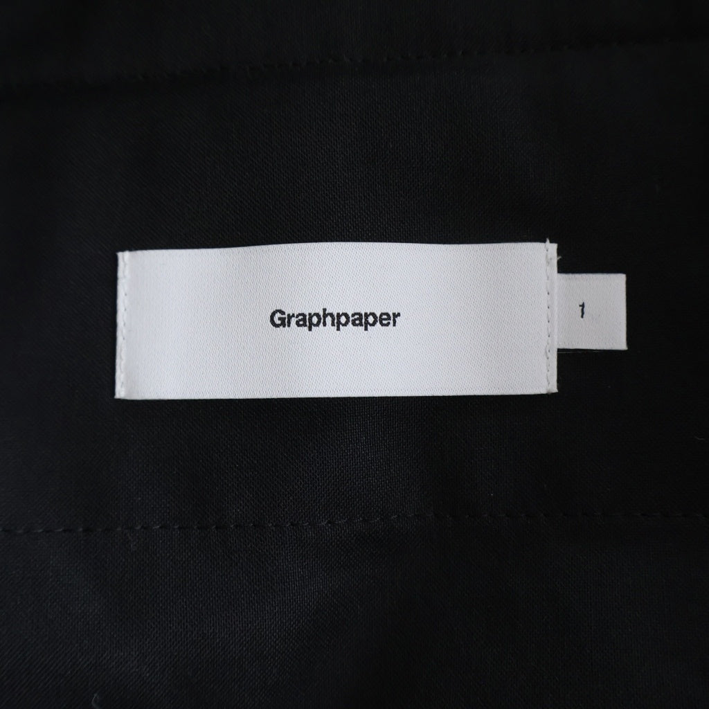 Graphpaper(グラフペーパー) 26SS High Twist Gabardine Military Pants ハイツイストギャバジンミリタリーパンツ ブラック GM261-40083B