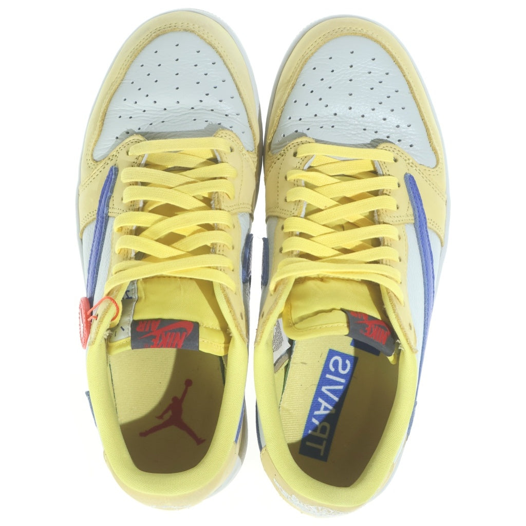 NIKE(ナイキ) ×TRAVIS SCOTT WMNS AIR JORDAN 1 RETRO LOW OG CANARY ウィメンズ エアジョーダン1 カナリー ローカットスニーカー イエロー US10/27cm DZ4137-700