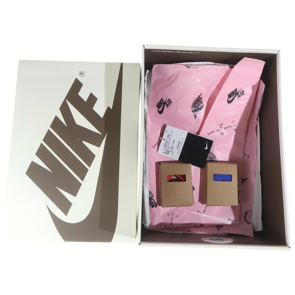 NIKE(ナイキ) ×TRAVIS SCOTT WMNS AIR JORDAN 1 RETRO LOW OG CANARY ウィメンズ エアジョーダン1 カナリー ローカットスニーカー イエロー US10/27cm DZ4137-700