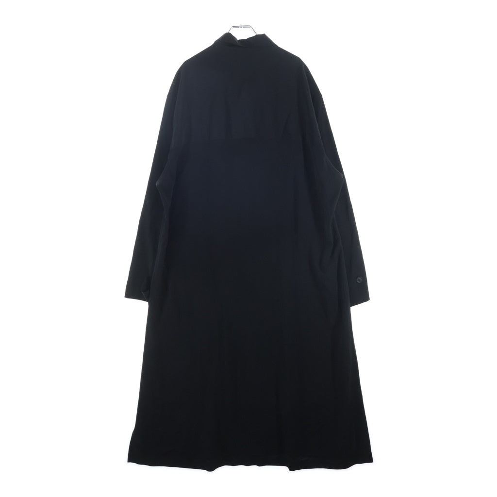 Yohji Yamamoto POUR HOMME(ヨウジヤマモト プールオム) SHIRTS COAT シャツコート 袖ロゴ ブラック HG-B12-500