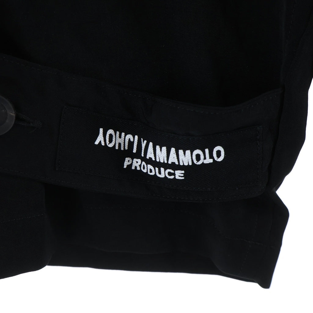 Yohji Yamamoto POUR HOMME(ヨウジヤマモト プールオム) SHIRTS COAT シャツコート 袖ロゴ ブラック HG-B12-500