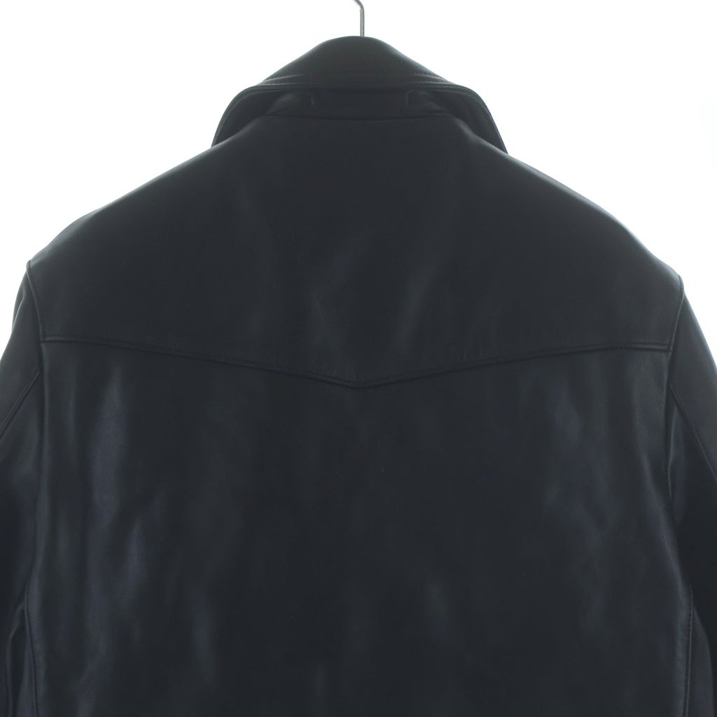 666 LEATHER WEAR(トリプルシックスレザーウェア) LJM-1TF Double Riders Jacket ダブルライダースジャケット タイトフィット ステアハイド ブラック