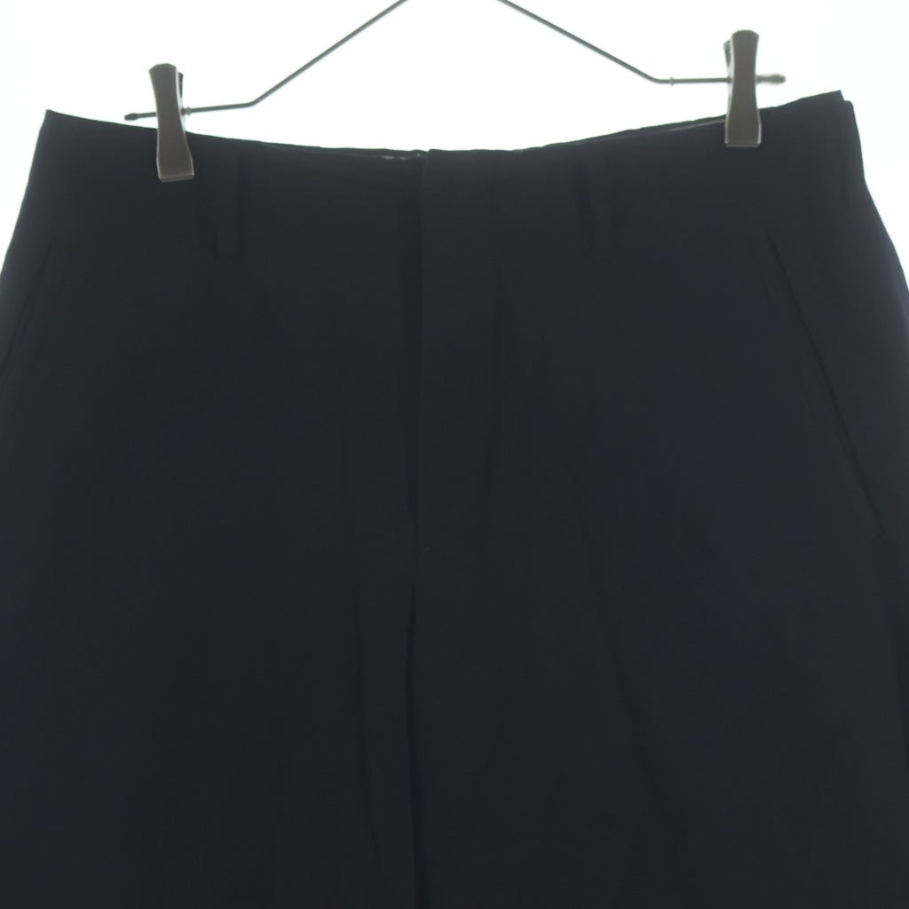 COMME des GARCONS HOMME PLUS(コムデギャルソンオムプリュス) Cropped Pants フェイクレザー切替パンツ クロップドパンツ テーパードパンツ ブラック PC-P083