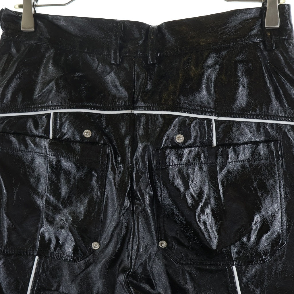 NO BRAND(ノーブランド) 【YOIKADAKADA】 Vinyl Pants ビニールパンツ エナメル ブラック