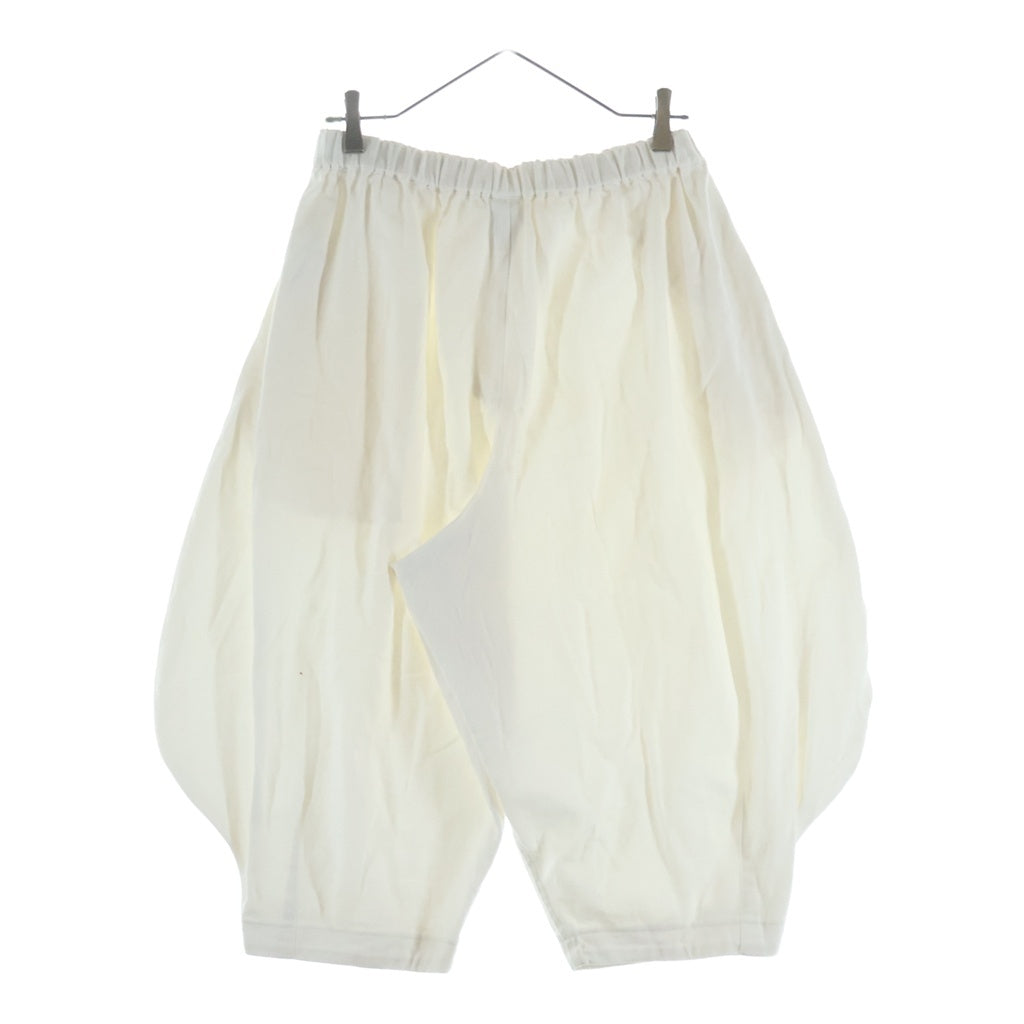 BLACK COMME des GARCONS(ブラックコムデギャルソン) 21SS Wide Pants ドローストリング ワイドバルーン イージーパンツ ホワイト 1G-P029