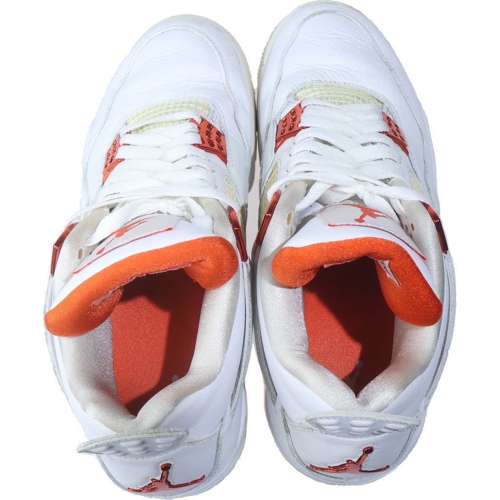NIKE(ナイキ) AIR JORDAN 4 RETRO TEAM ORANGE エアジョーダン4 レトロ チームオレンジ ハイカットスニーカー ホワイト/オレンジ US9.5/27.5cm CT8527-118