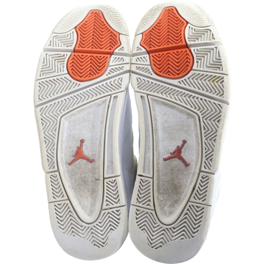 NIKE(ナイキ) AIR JORDAN 4 RETRO TEAM ORANGE エアジョーダン4 レトロ チームオレンジ ハイカットスニーカー ホワイト/オレンジ US9.5/27.5cm CT8527-118