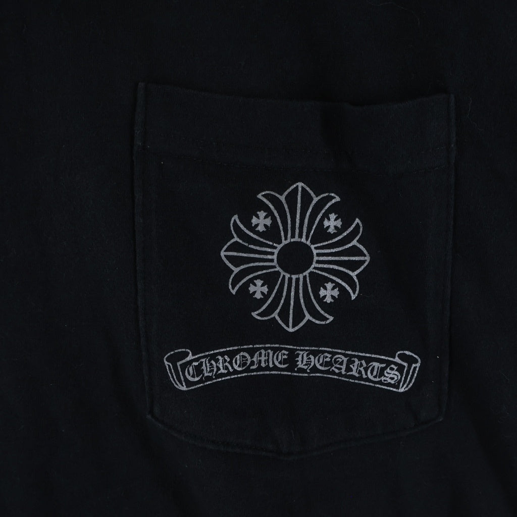 CHROME HEARTS(クロムハーツ) CH S/S バックフレームドCHプラスプリント 半袖Tシャツカットソー ブラック