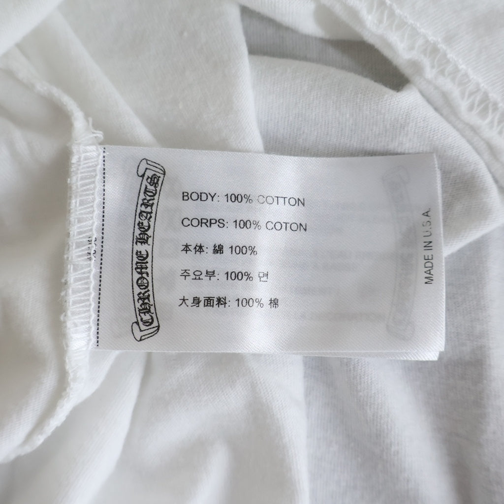 CHROME HEARTS(クロムハーツ) Vine Dagger ヴァインダガー アームフローラル 長袖Tシャツ ロンT ロングスリーブ ホワイト