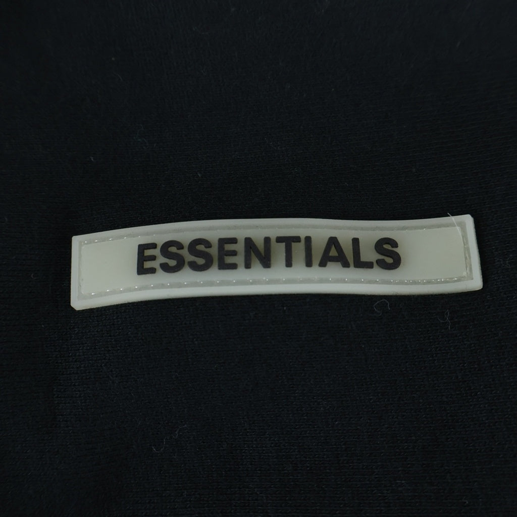 FEAR OF GOD ESSENTIALS(フィアオブゴッド エッセンシャルズ) バックロゴ リフレクタープリント プルオーバーパーカー フーディ ブラック