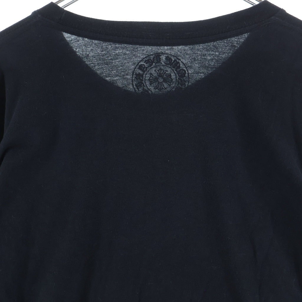 CHROME HEARTS(クロムハーツ) Neck Logo FUCK YOU L/S Tee ネックロゴ クルーネック長袖Tシャツ カットソー ロンT ブラック